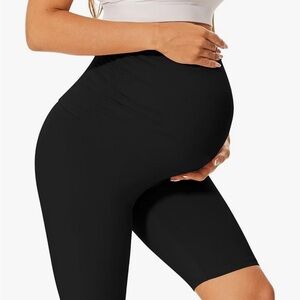 NWOT Black Maternity Biker Shorts size M